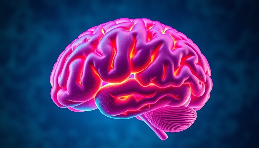 Vividly detailed human brain highlighting early MS symptoms