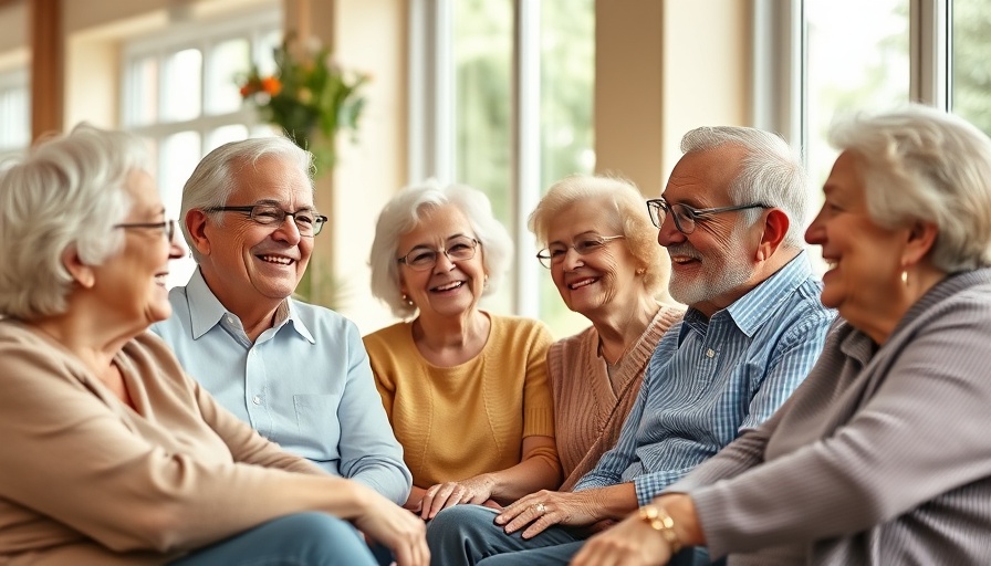 Seniors discussing cost of living in Muskegon together indoors.