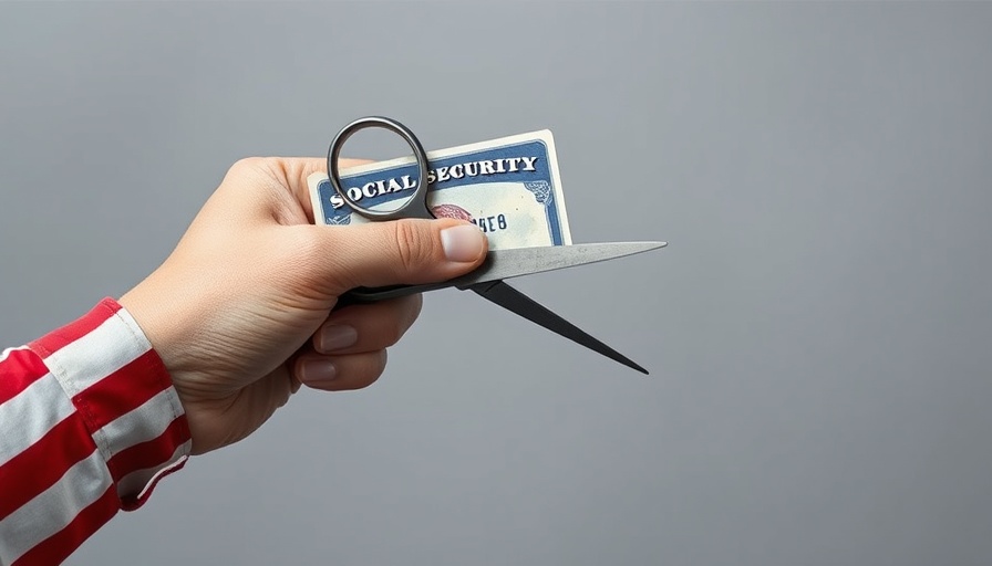Social security card cut by hand symbolizing COLA impact on seniors.