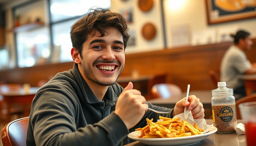 Missing autistic adult found safe, smiling and enjoying a meal.