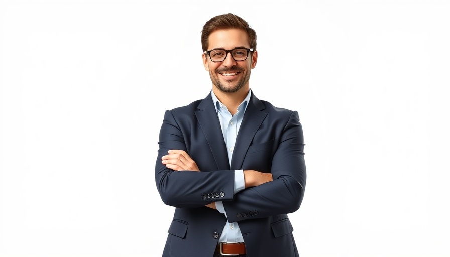 Confident businessman smiling, symbolizing Axis Max Life Insurance growth in FY26.