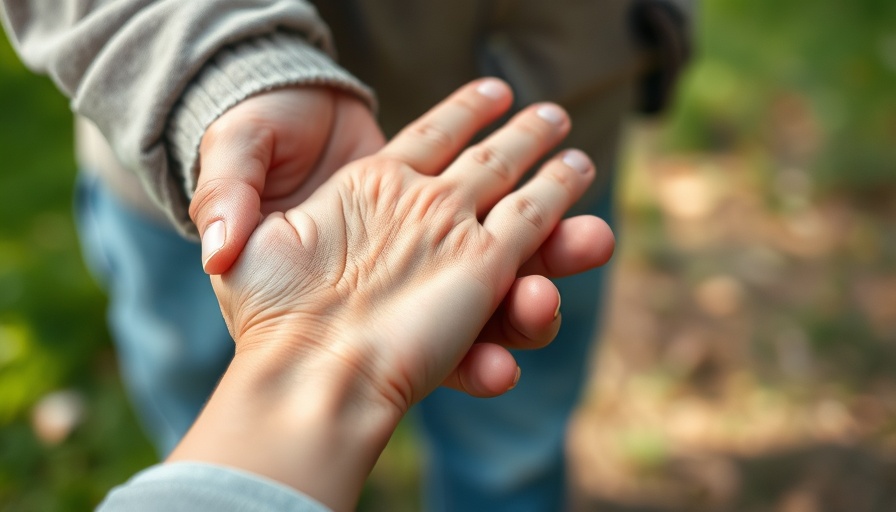Close-up of an elderly hand held by a younger hand symbolizing care, Aging Gracefully Symposium Medicare Guidance.
