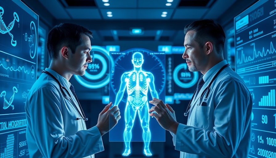 Medical experts using Digital Twin technology in healthcare lab