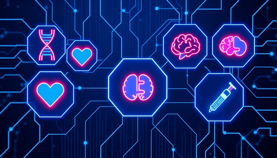 Futuristic healthcare technology interface showcasing emerging technologies in Muskegon.