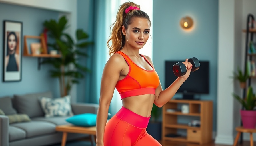 Energetic woman exercising in Women's Health Flex Challenge setting.