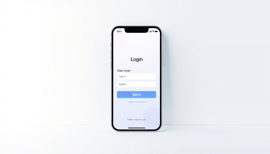 Login screen of an AI-powered poop-tracking app, minimalist design.