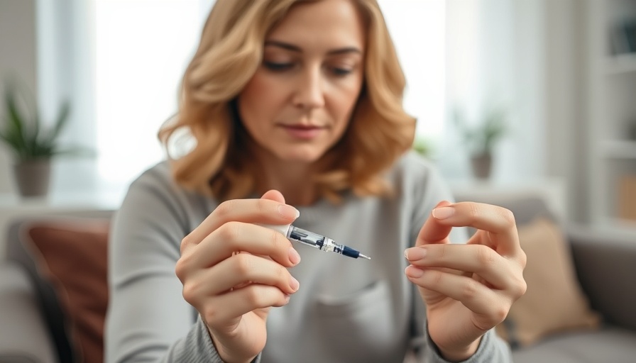 Advancements in diabetes technology with woman using insulin pen