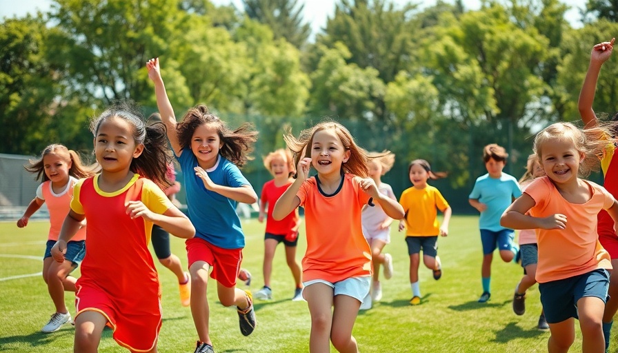 Children exercising outdoors for student-athlete wellness strategies.