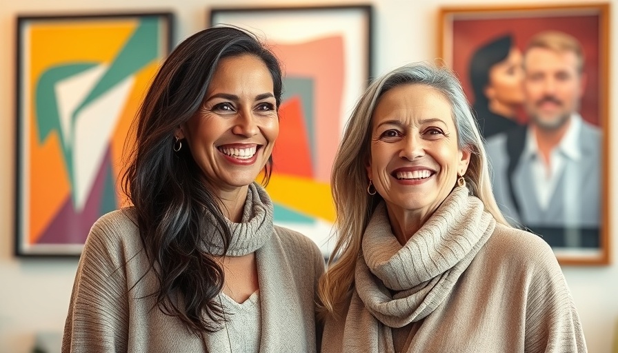 Two women smiling indoors depicting elder homelessness health care intervention.