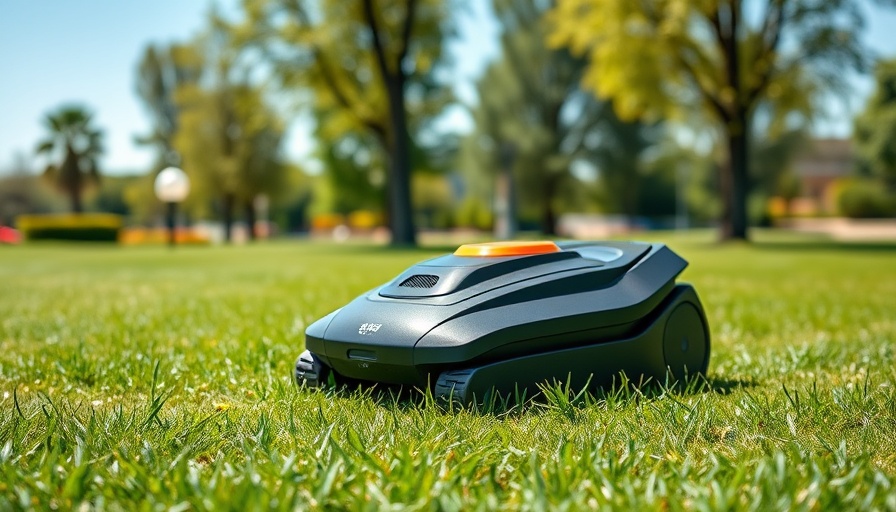 Sunseeker X7 Pro Robotic Mower operating in a sunny park.