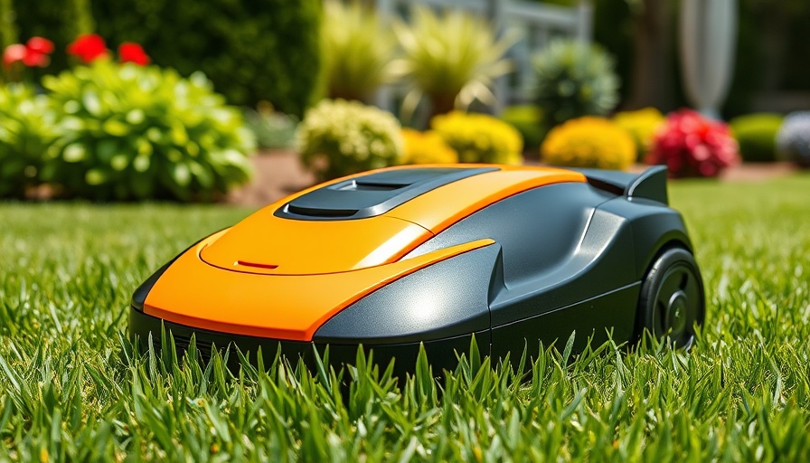 Sleek robotic mower showcasing smart lawn mowing solutions.