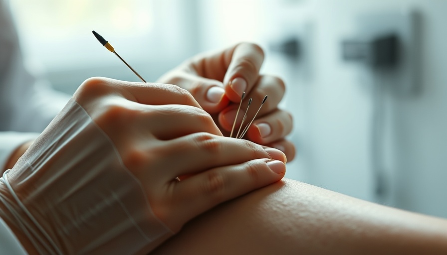 Acupuncture treatment by alternative health care provider in Muskegon.