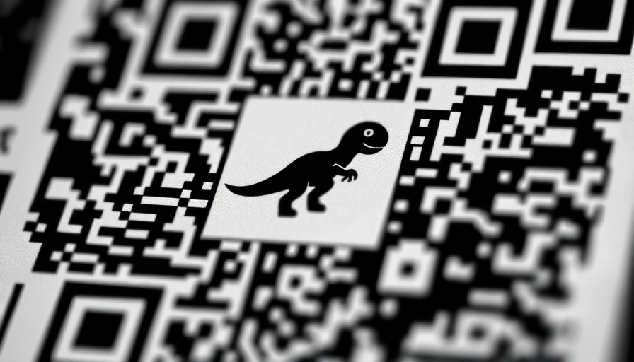 QR code with dinosaur icon representing Tree Care Services Chesapeake
