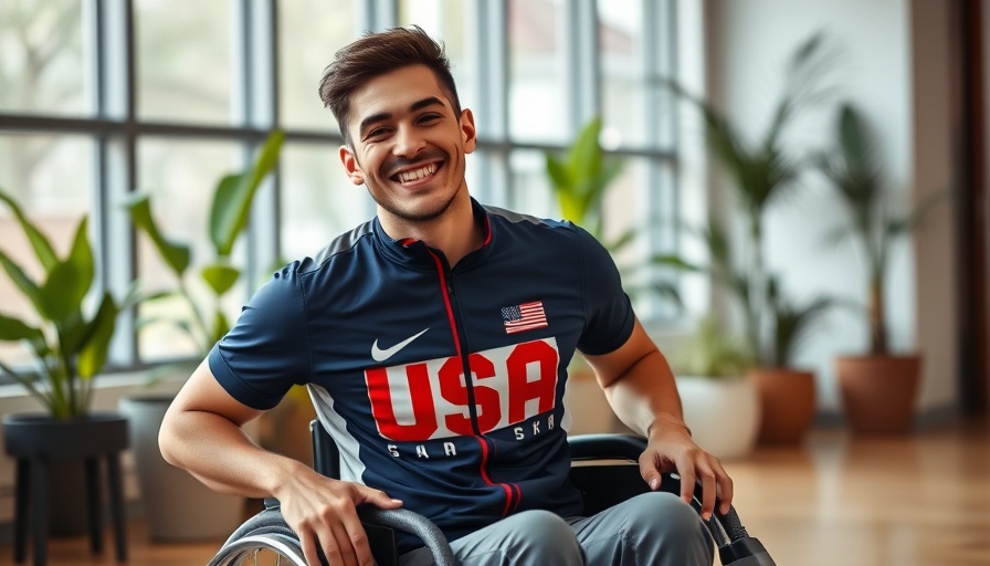 First male wheelchair athlete named to U.S. Para-Karate Team smiling indoors