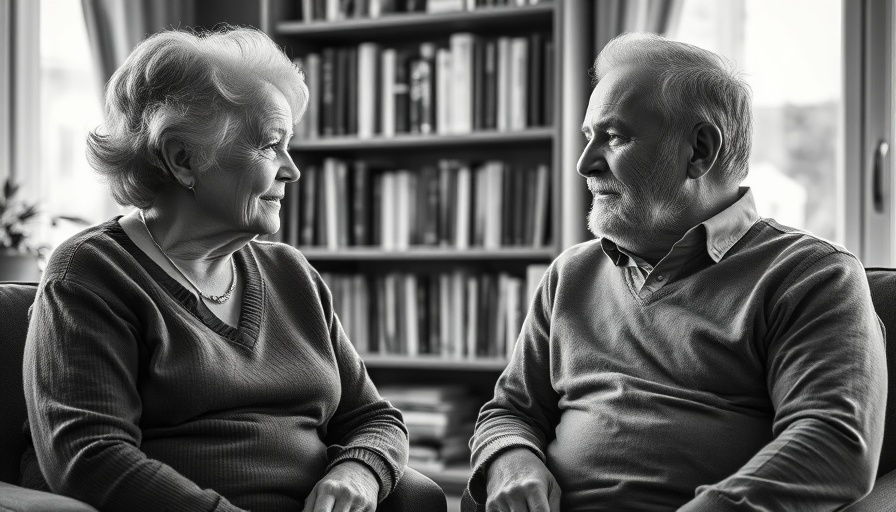 Elderly woman discussing Social Security retirement benefits with man in vintage setting.