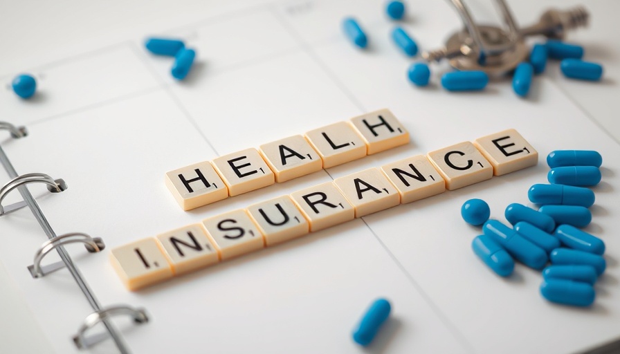 Health insurance for seniors concept with Scrabble tiles on planner.