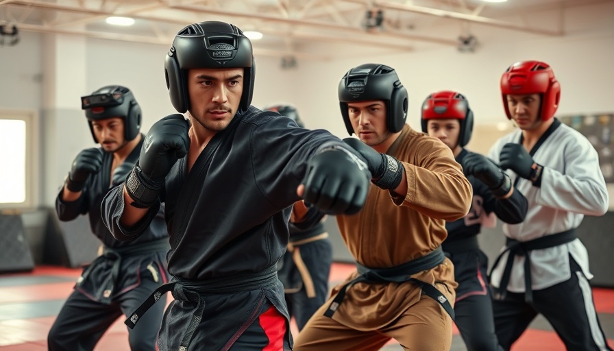 Martial artists practicing safely in a gym for injury prevention.