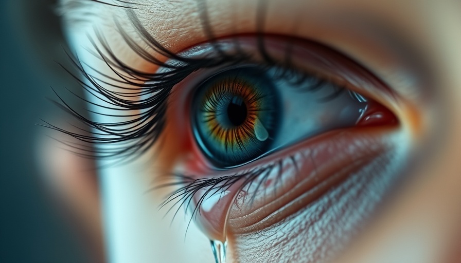 Eye with tear symbolizing emotional responses during Peloton workouts.