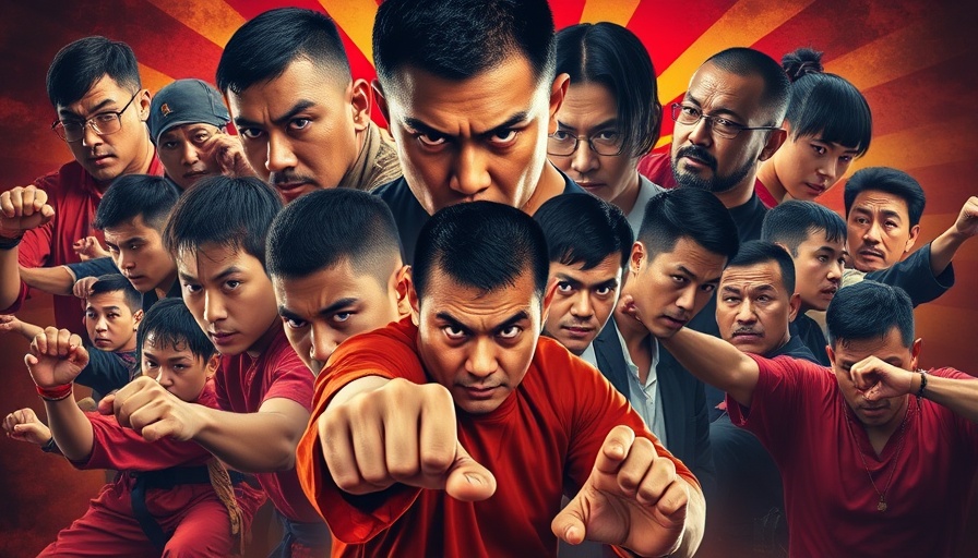Karate Kid Legends Easter Eggs cinematic collage, martial arts poses