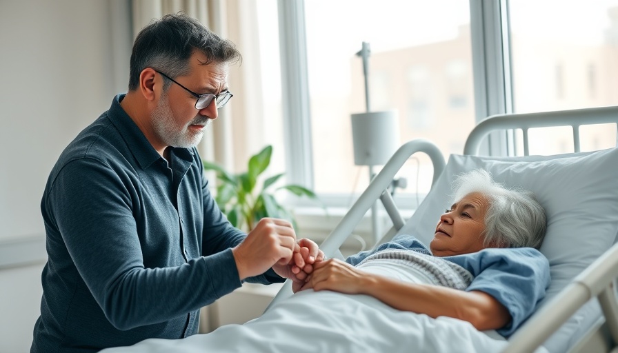 Comforting scene of a man with elderly patient discussing Medicare Advantage plans Muskegon.