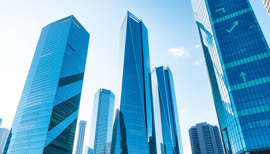 BioArctic Leqembi Launches in EU: futuristic skyscrapers with stock ticker.