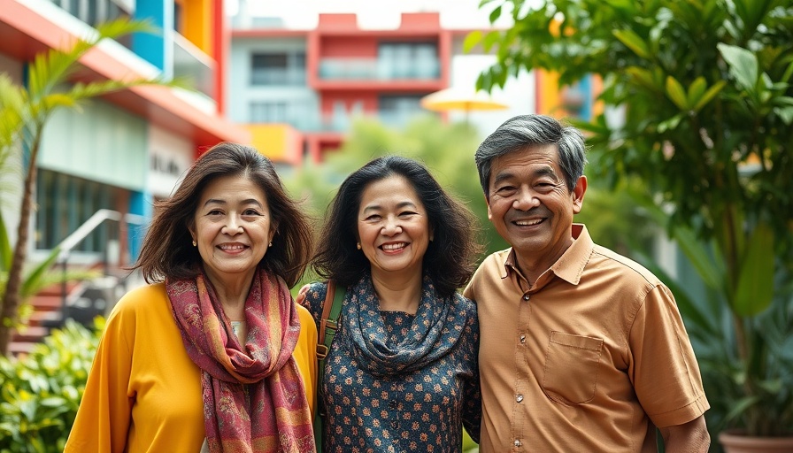 Residents in intergenerational co-living space for seniors