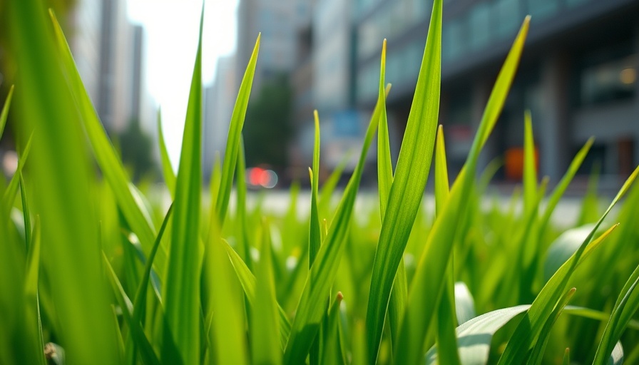 Close-up vibrant grass in city, best time to lay grass seed.