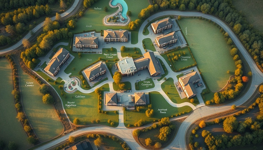 Site plan map for seniors' independent housing options in Muskegon.
