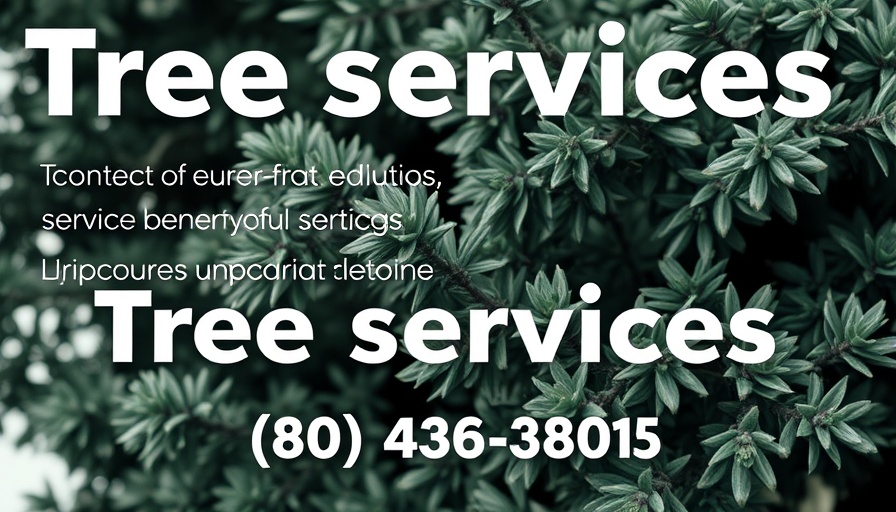 Affordable tree service ad with contact details.