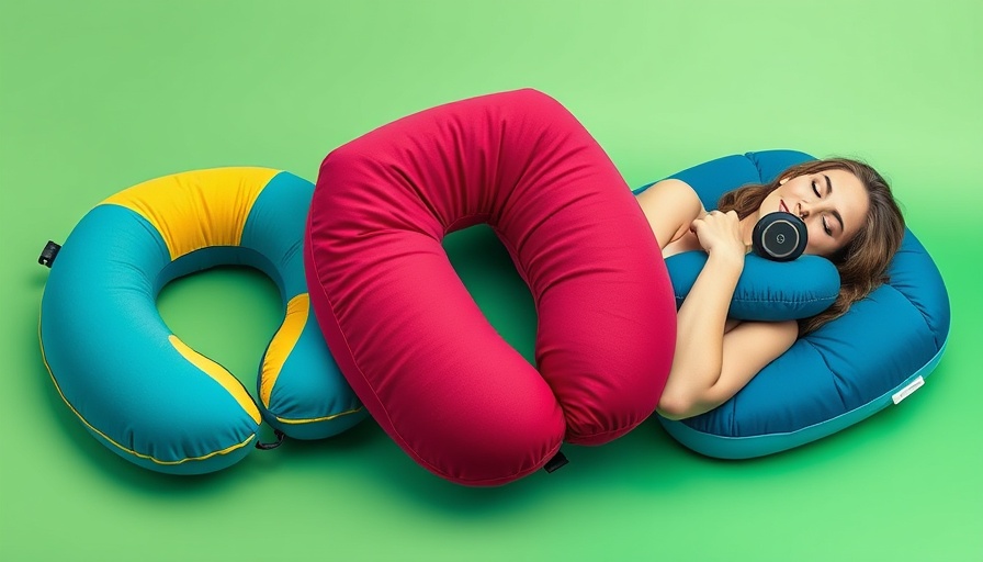 Best travel pillows 2025 in a colorful collage design.