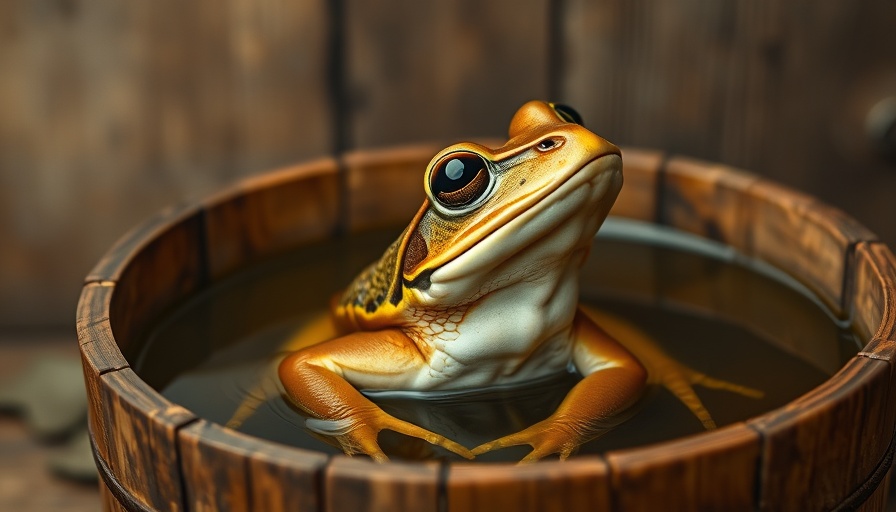 Golden frog in bucket with soft lighting, emphasizing details.
