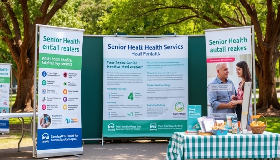 Health fair booth in Muskegon featuring senior health activities information.