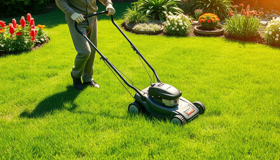 Smart mowing advice for a healthy lawn with modern mower.