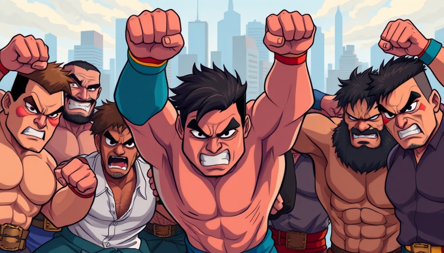 Karate Survivor game launch characters in action-packed scene.