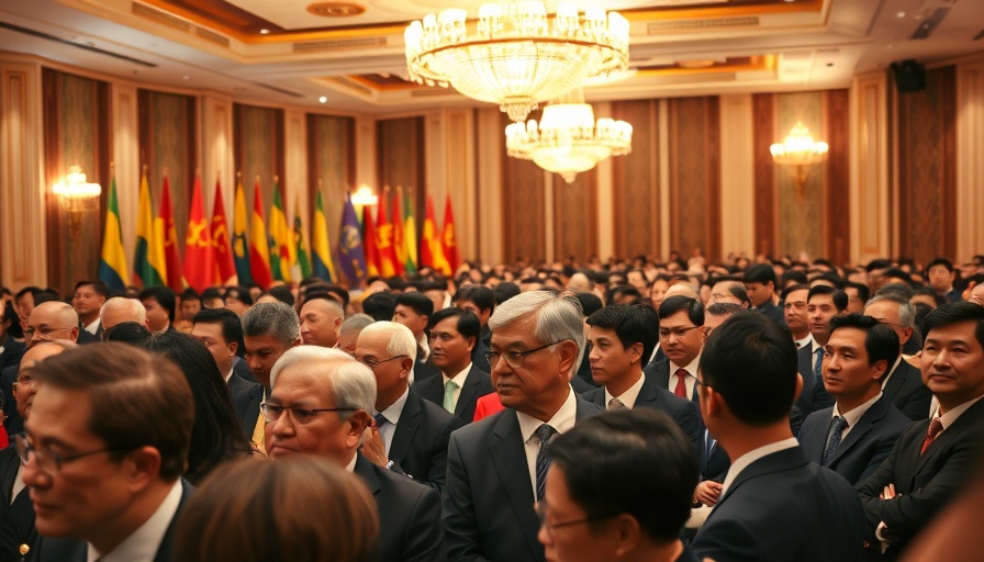 Officials discussing privacy risks in health tracking systems at a formal conference.