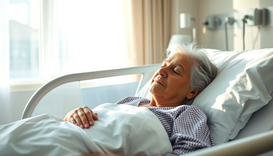 Elderly patient resting in a sunlit hospital bed, geriatric assessments emergency department.