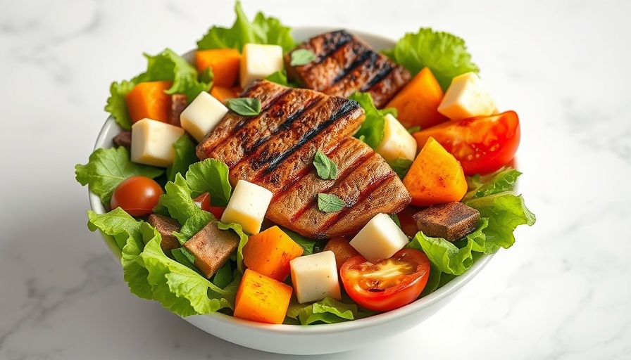Heart-friendly recipes for seniors - colorful and nutritious salad bowl.