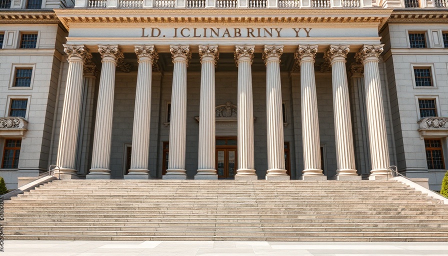 Prestigious university library with grand neoclassical facade.
