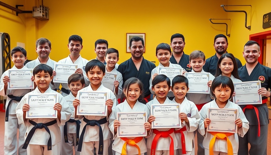 Children and instructors at youth combat training school in Gurnee.