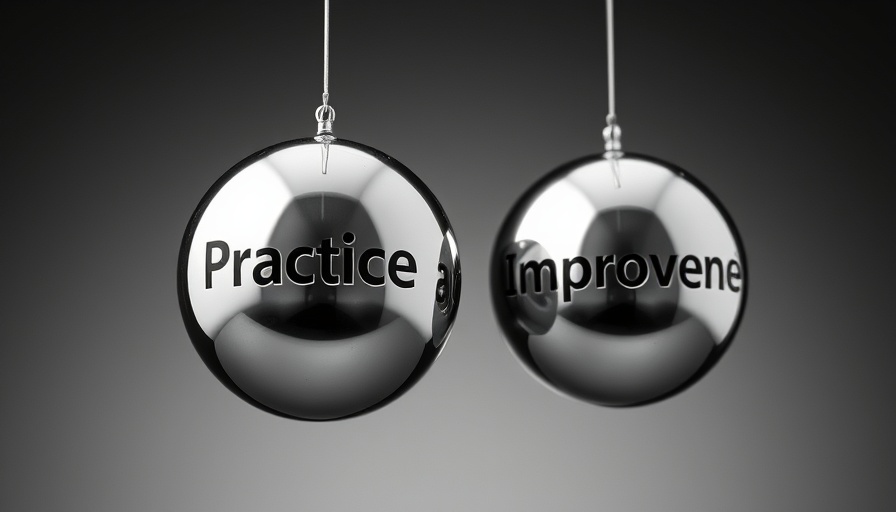 Reflective spheres with 'Practice' and 'Improvement', symbolizing martial arts progression.