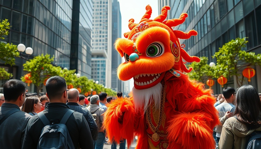 Festive event with traditional costume in urban area.