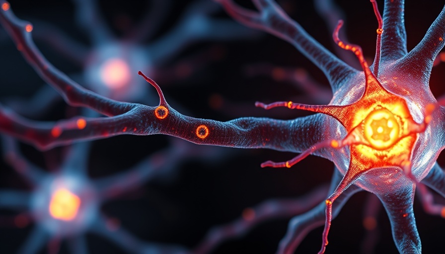 Illustration of neuron in Alzheimer's disease research with focus on OXYS rats.