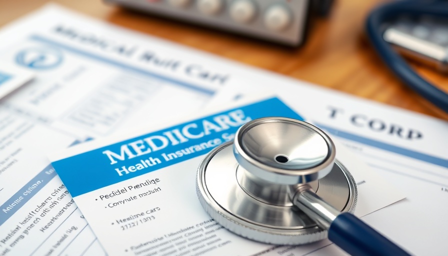 Medicare card and stethoscope on medical bills, highlighting authorization.