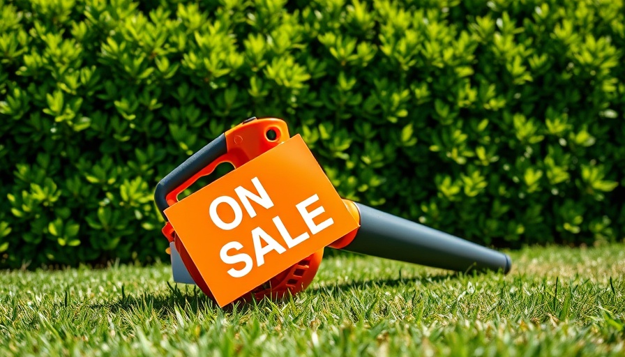 Lawn care tool deals featuring a leaf blower on grass.