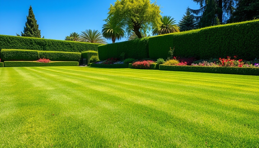 Healthy green lawn and flowers for lawn fertilization and weed control services Muskegon.