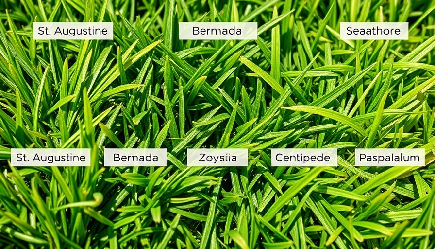 Comparison of St. Augustine, Bermuda, Zoysia, Centipede, Seashore Paspalum grasses.
