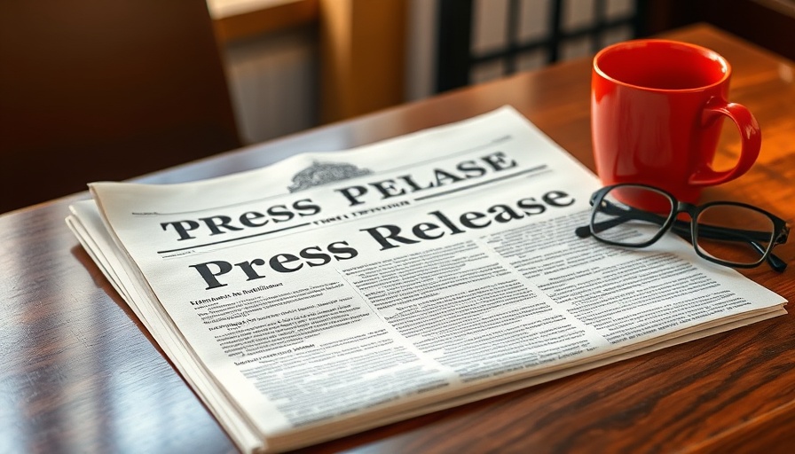 Press release newspaper on desk, financial aid Alzheimer's Muskegon.