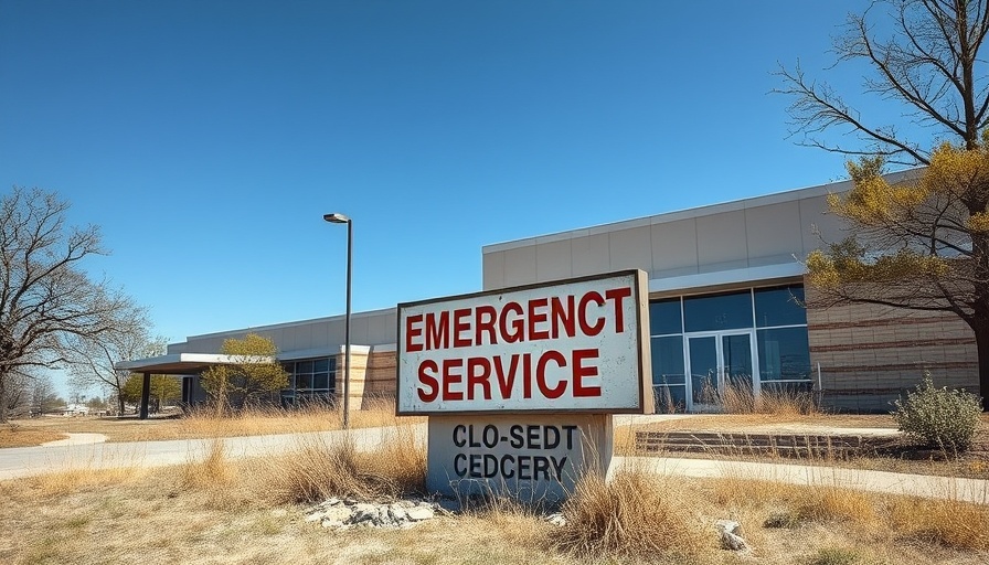 Medicare Medicaid hospital closure impacts: Closed medical center with an emergency sign.