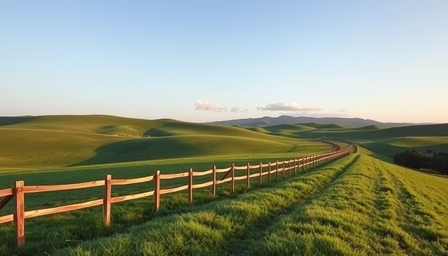 76 Fence expansion with long wooden fence in rural landscape.