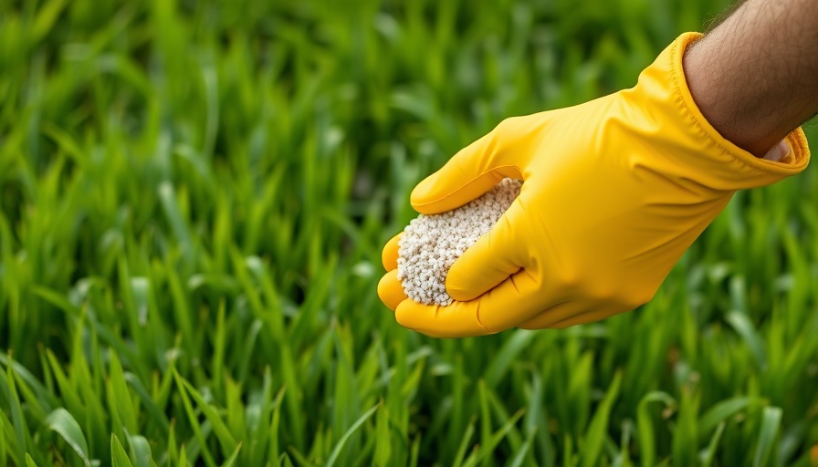 Applying fall fertilizer to lawn benefits grass health.